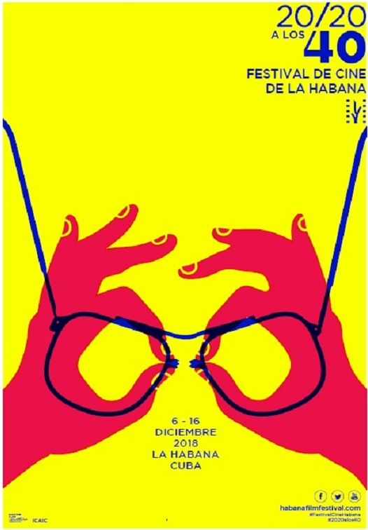 Cartel del 40 Festival de Cine de La Habana. Equipo creativo Nocturnal.