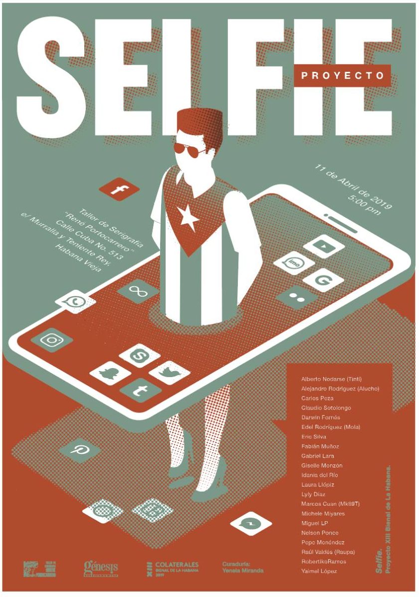 Selfie. Exposición de carteles cubanos.